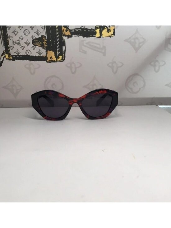 New Authentic Prada PR07YSF Women’s Sunglasses – Abstract Orange Frame / Violet main image 9